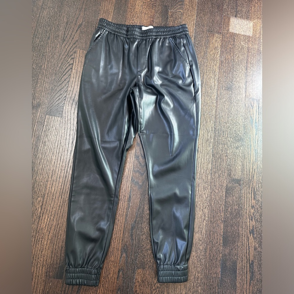 Dear John faux leather joggers.